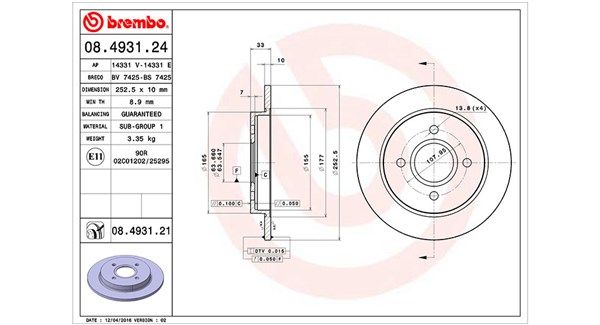 MAGNETI MARELLI Тормозной диск 360406024600